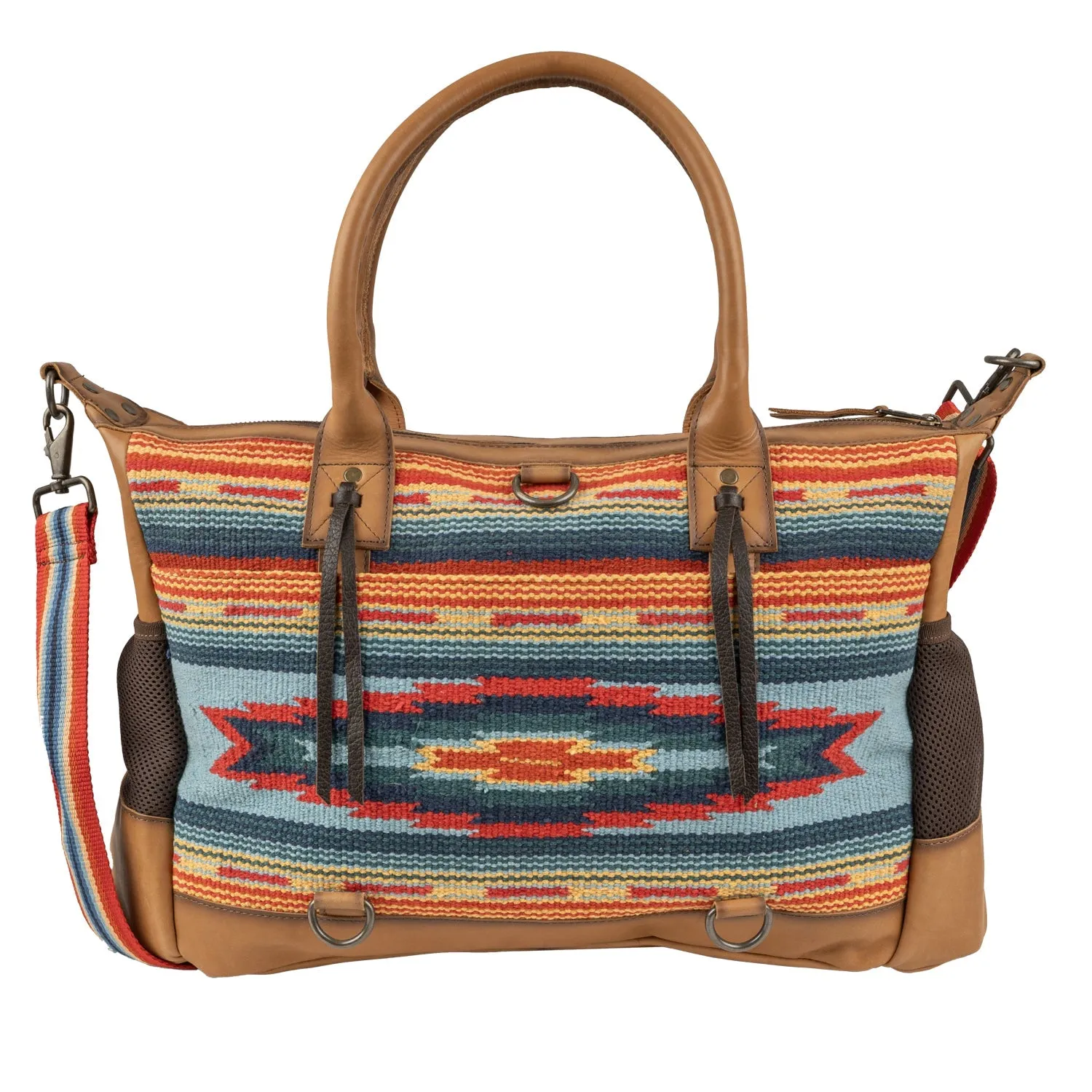 STS Ranchwear Womens Chaynee Valley Amelia Multi Serape Leather Tote Bag