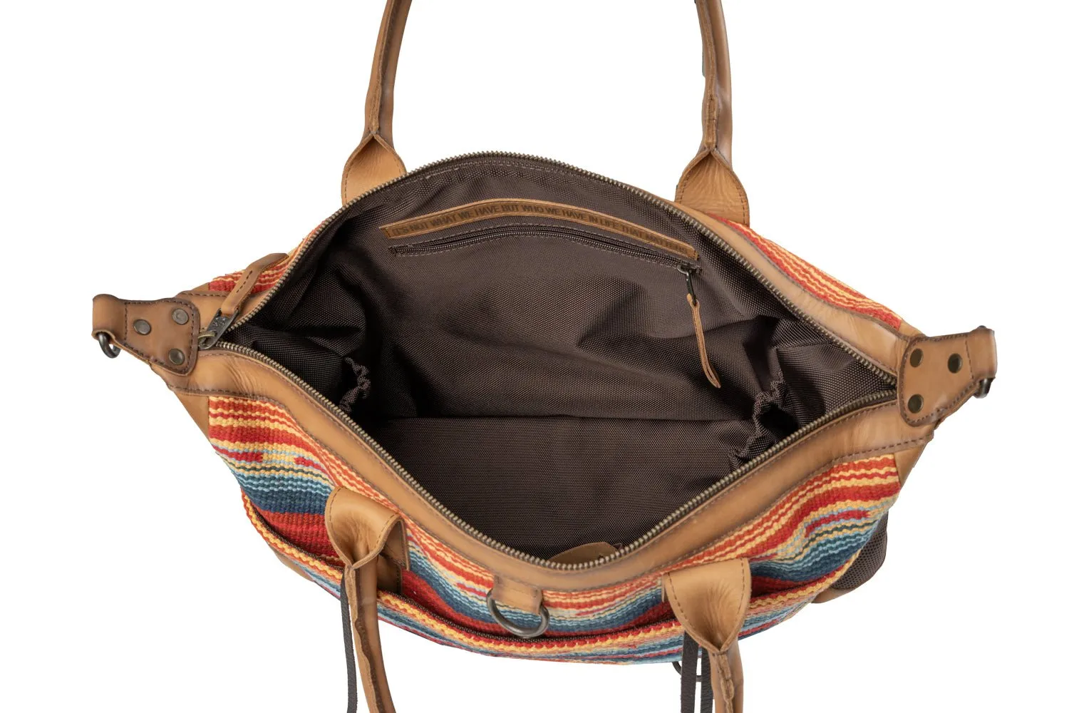 STS Ranchwear Womens Chaynee Valley Amelia Multi Serape Leather Tote Bag