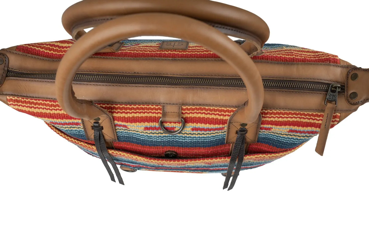STS Ranchwear Womens Chaynee Valley Amelia Multi Serape Leather Tote Bag