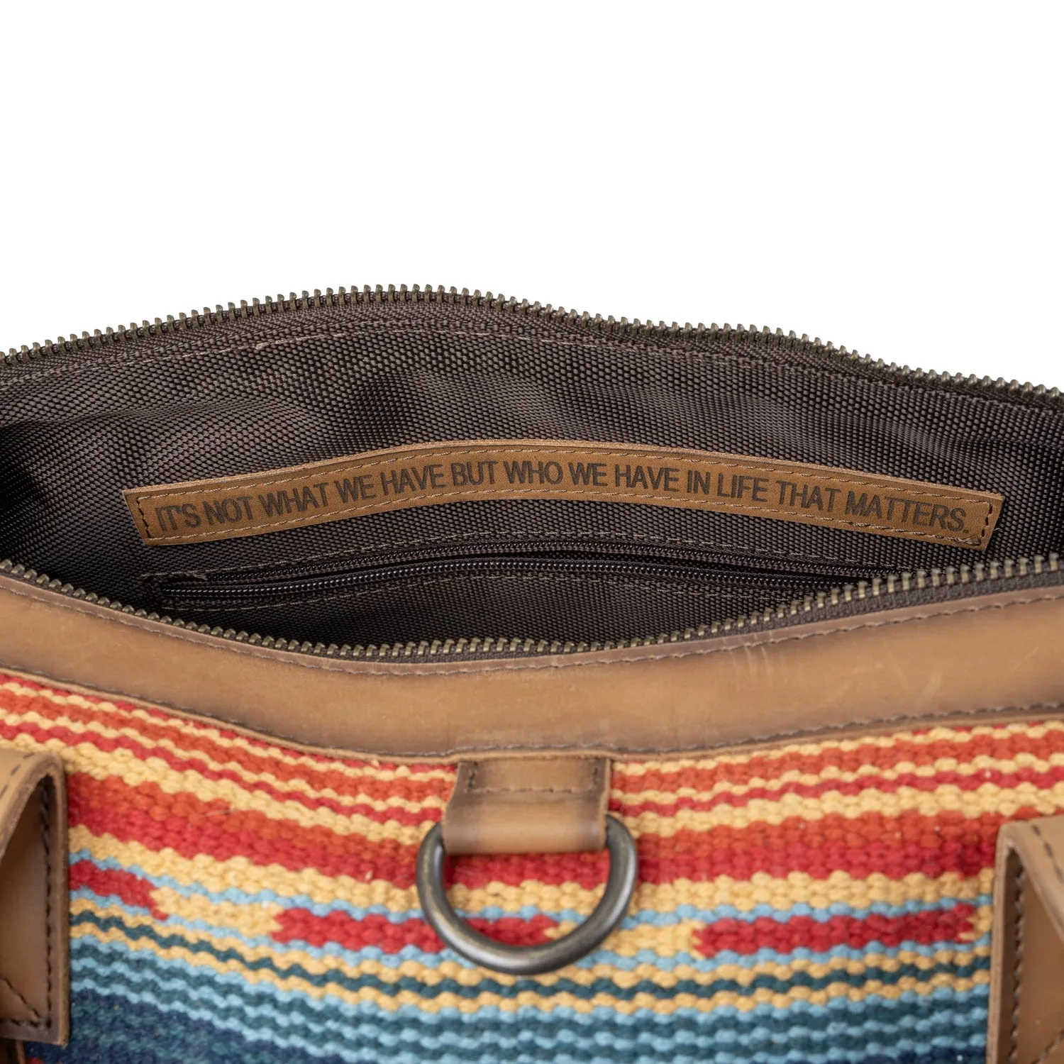 STS Ranchwear Womens Chaynee Valley Amelia Multi Serape Leather Tote Bag