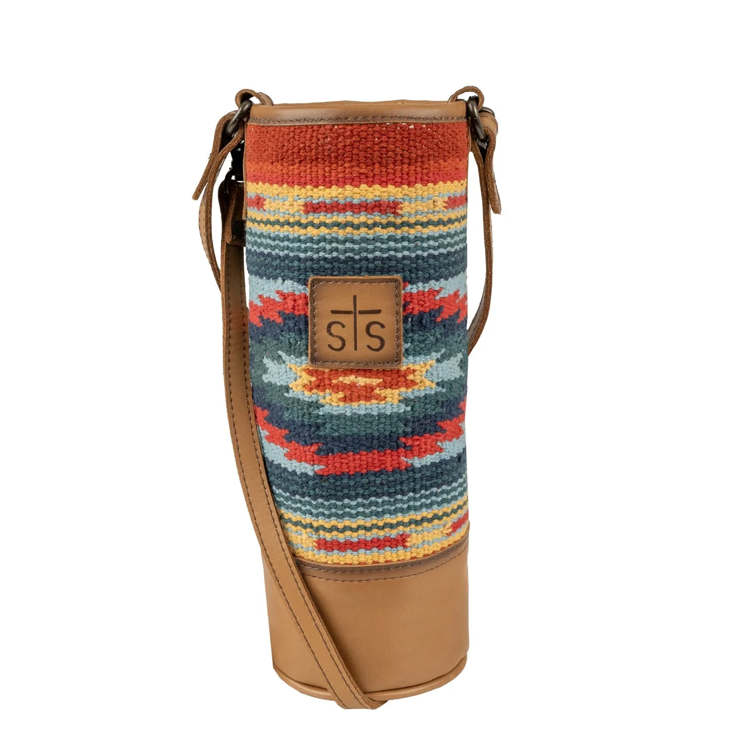 STS Ranchwear Womens Chaynee Valley Single Wine Serape Leather Tote Bag