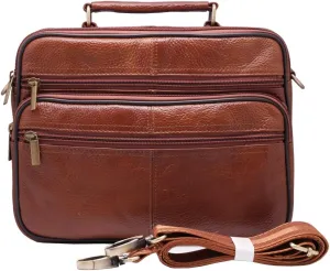 Tablet Cross body messenger bag and Handbag 2 in 1 Day bag Cowhide leather Tote Bag for Up to 10 Inch WK3