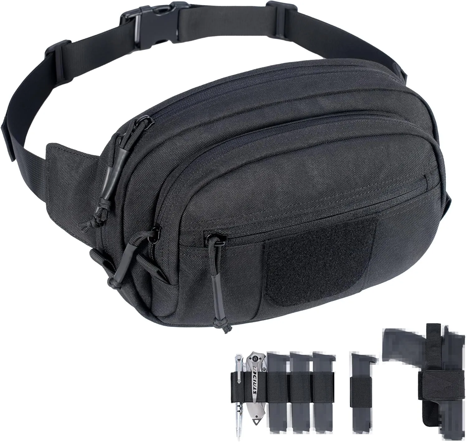 Tactical Fanny Pack for Handgun Pistol Concealed Carry, Quick Access Waist Bag for Everyday Gear EDC Outdoor Hiking with Gun Holster