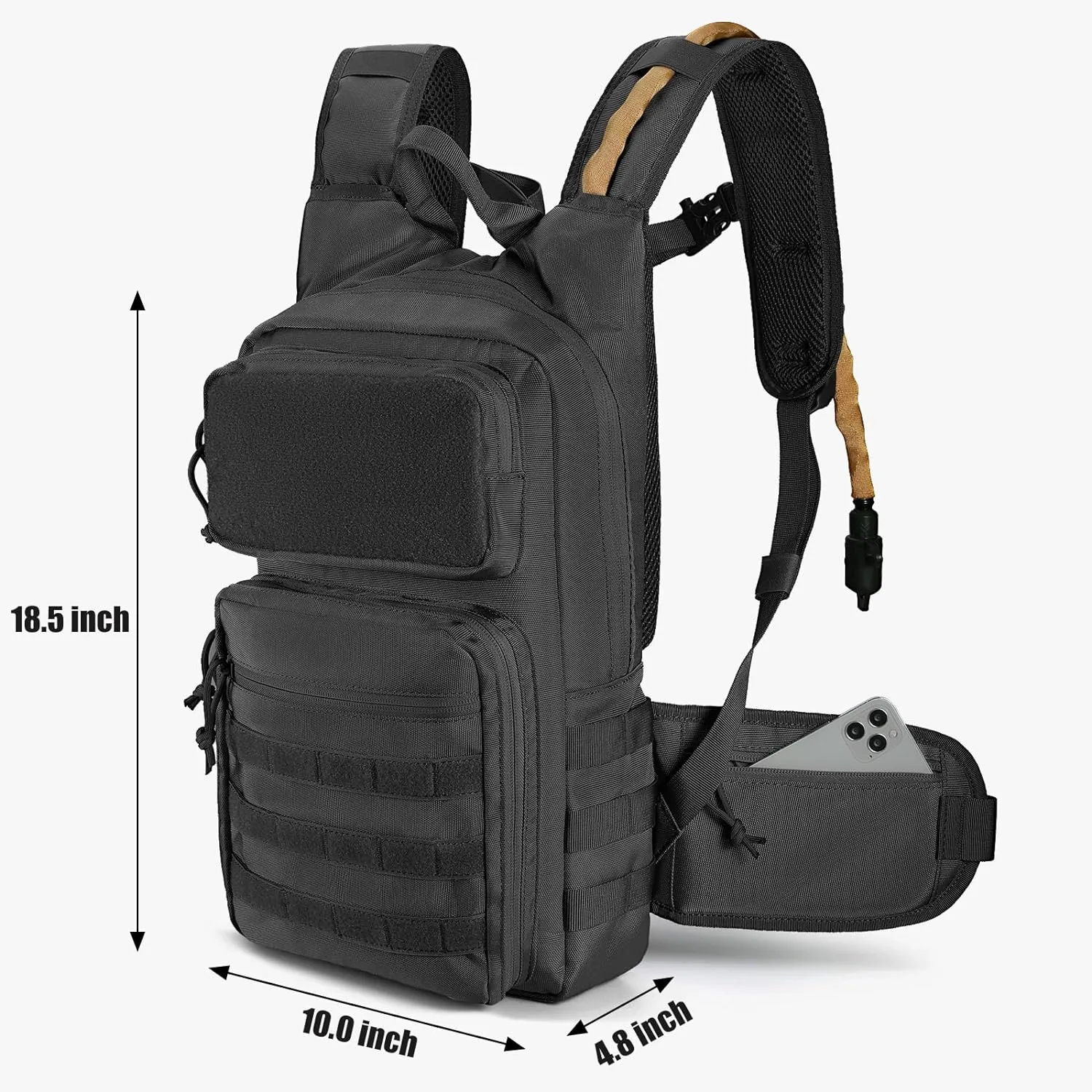 Tactical Hydration Pack Lightweight Insulation Water Backpack Molle Hydration Backpack for Hiking, Running, Cycling, Climbing, Hunting, Fishing