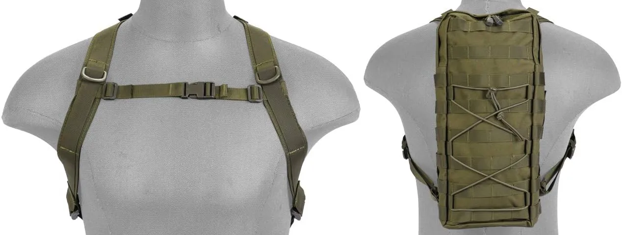 Tactical Military Hydration Backpack with 3L Leak-Proof Hydration Water Bladder, Survival Day Bag Pack for Cycling, Hiking, Climbing, Army, Hunting, Outdoor Gear Molle Webbing and Removable Straps