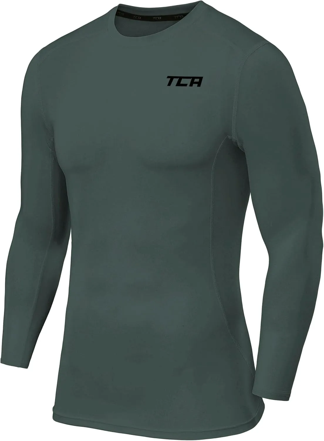 TCA Men and Boys' Long Sleeve Compression Shirt, Athletic Workout Sports Undershirt Base Layer Top