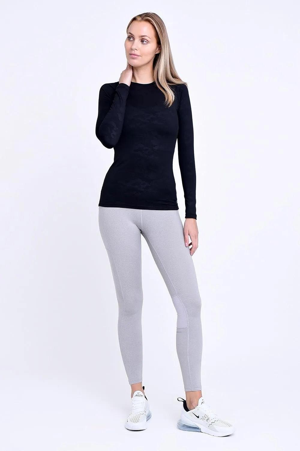 TCA Super Thermal Long Sleeve Women Running, Ski Base Layer - Compression Shirts Woman, Workout Tops for Women