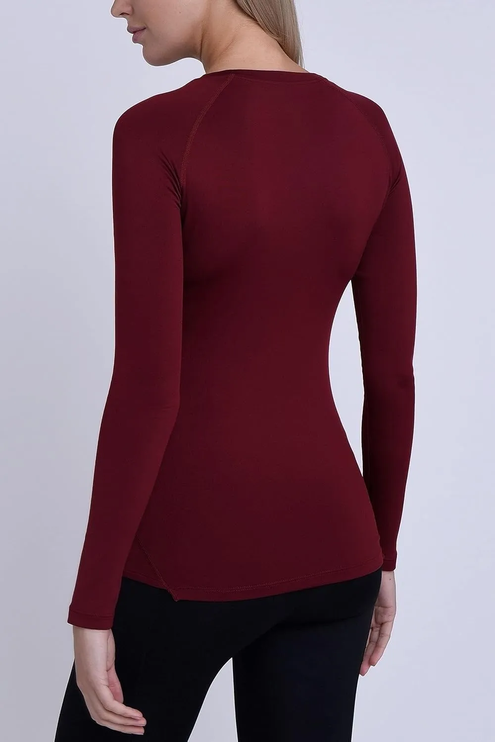 TCA Super Thermal Long Sleeve Women Running, Ski Base Layer - Compression Shirts Woman, Workout Tops for Women
