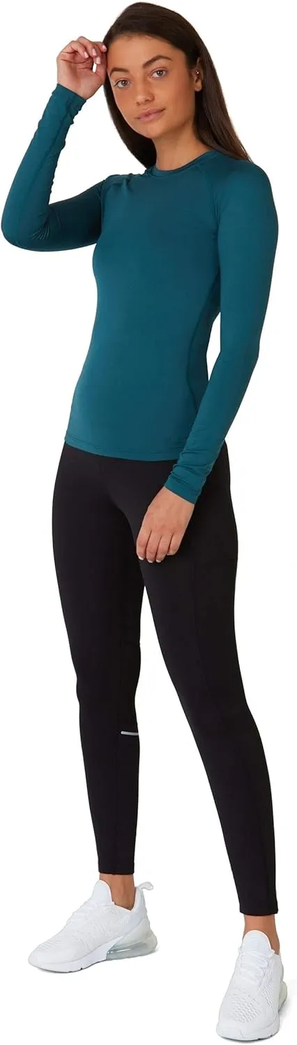 TCA Super Thermal Long Sleeve Women Running, Ski Base Layer - Compression Shirts Woman, Workout Tops for Women