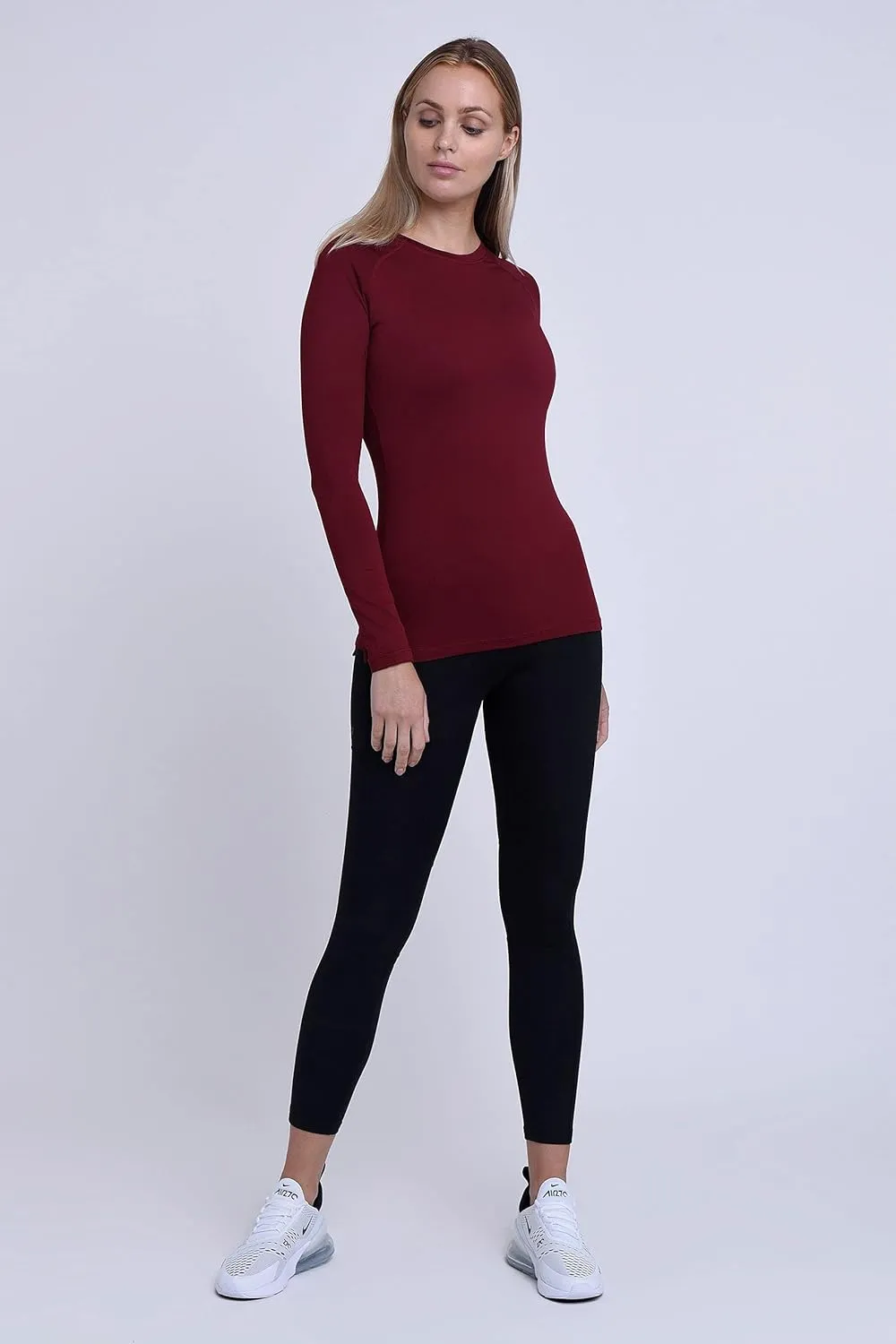 TCA Super Thermal Long Sleeve Women Running, Ski Base Layer - Compression Shirts Woman, Workout Tops for Women