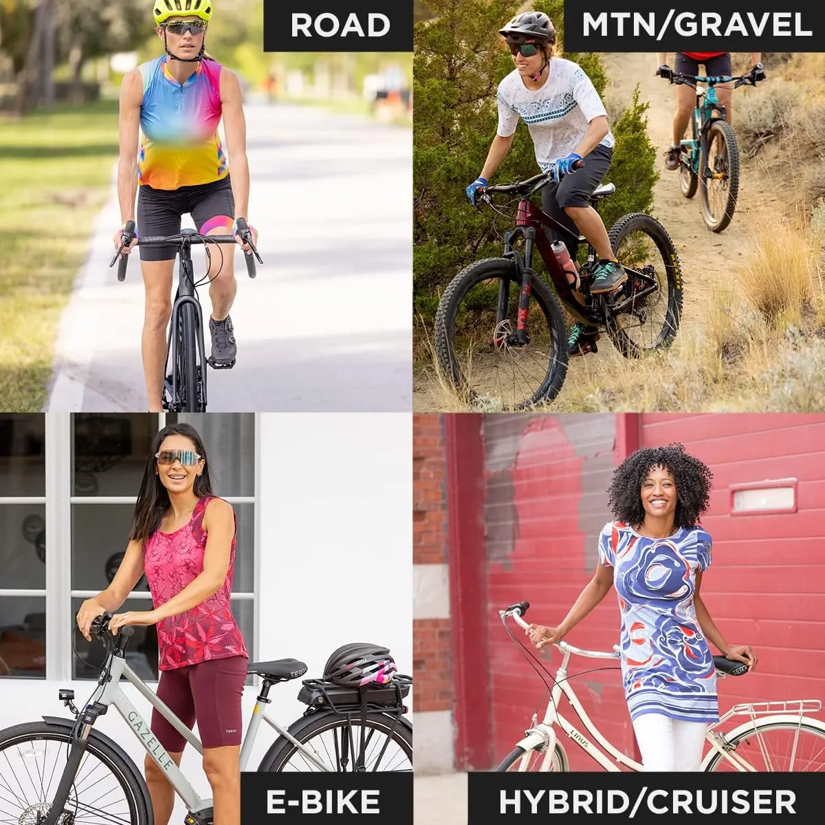 Terry Bike Shorts Women Padded Cycling Shorts for Women, Hi Rise Holster High Waisted Compression Shorts, Reg & Plus Sizes