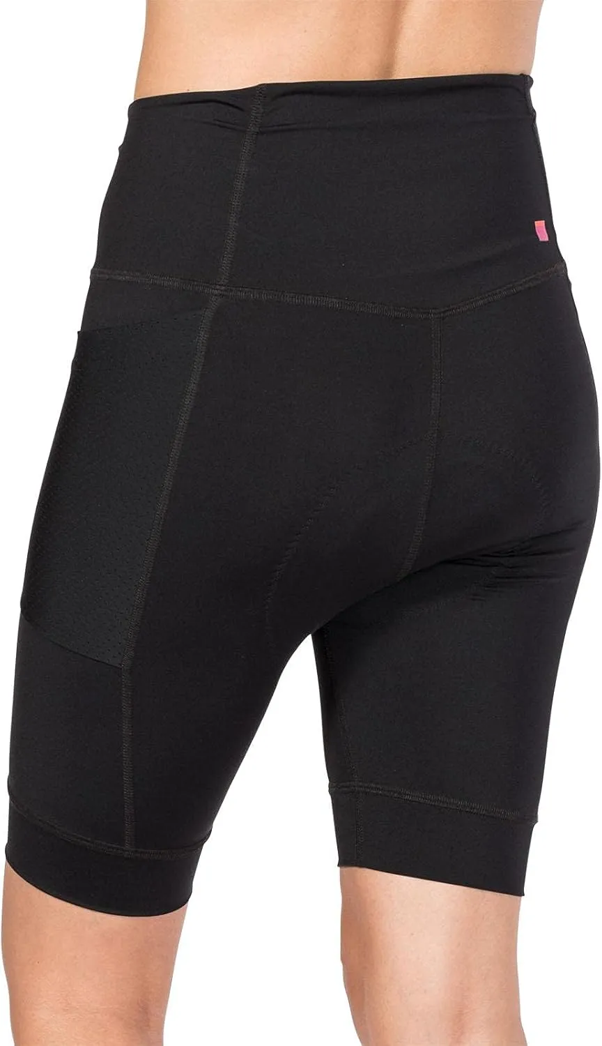Terry Bike Shorts Women Padded Cycling Shorts for Women, Hi Rise Holster High Waisted Compression Shorts, Reg & Plus Sizes