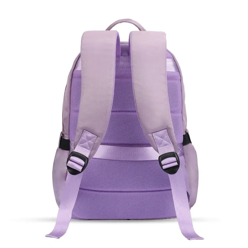 THE CLOWNFISH Women's Laptop Backpack for Office, College, Travel |Polyester Backpack | Fits 15.6 Inch Laptop | Roamers Collection - Purple colour