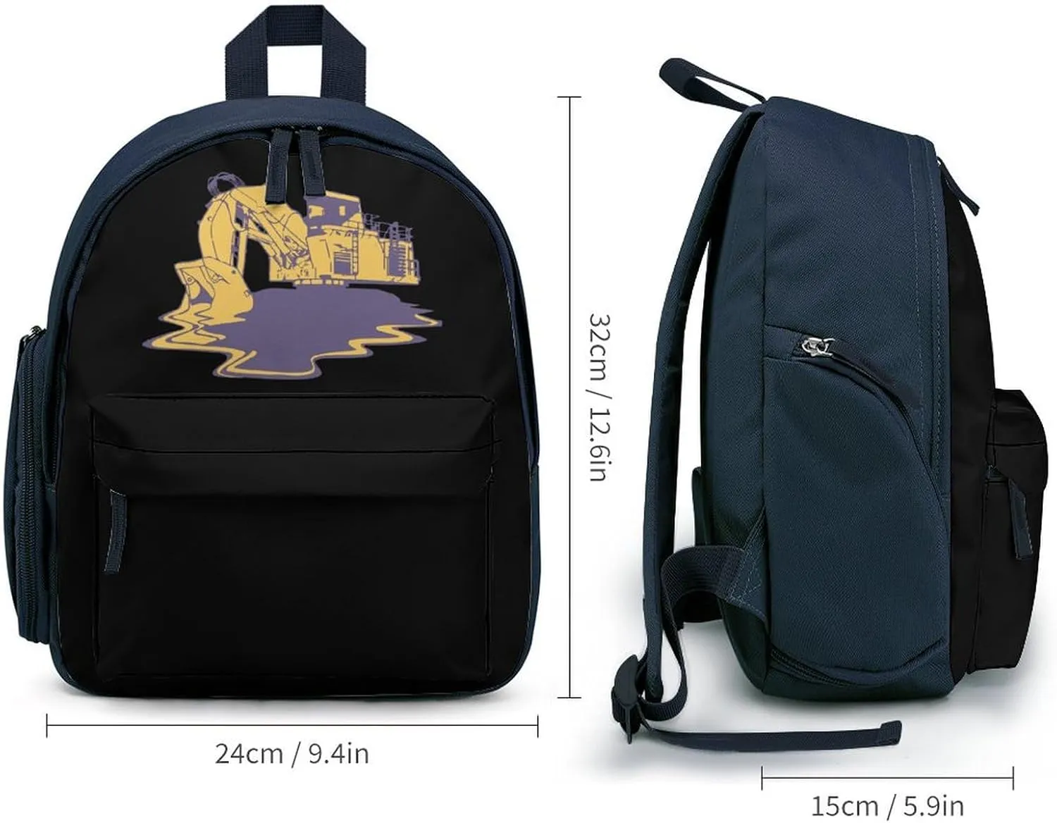 The Excavator Melt Laptop Backpack Lightweight 12.6 Inch Travel Daypacks for Travel Work