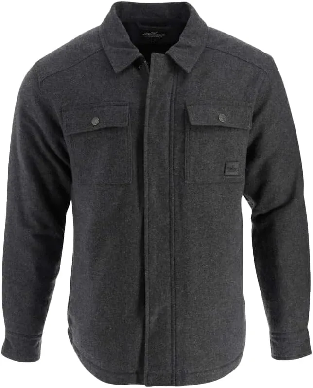 Thorogood Men's Merrill Heavyweight Berber Lined Shirt Jacket, Button Up Workwear Flannel Shacket