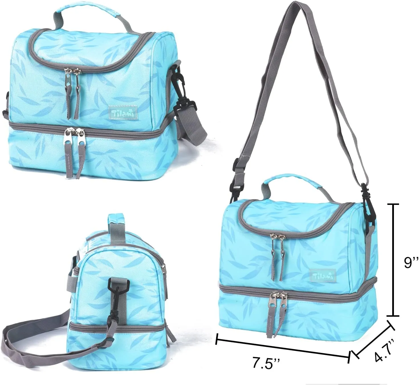 Tilami Rolling Backpack 18 inch Double Handle with Lunch Bag Wheeled Kids Backpack for Girls and Boys, Koala