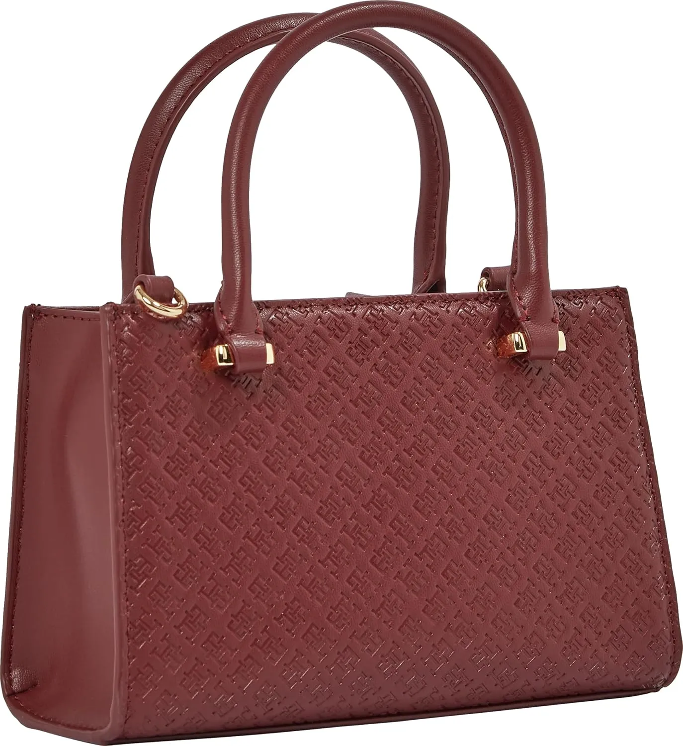 Tommy Hilfiger Monogram Mini Tote Bag with Removable Crossbody Strap
