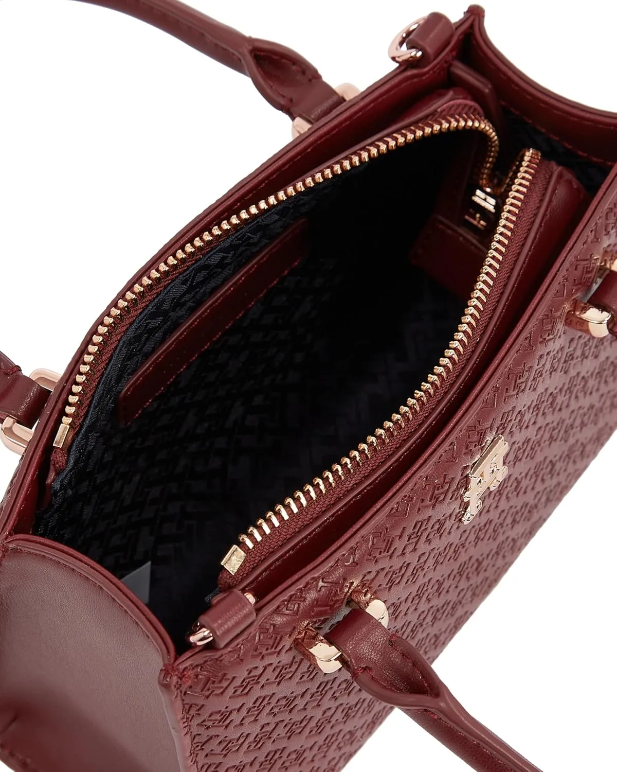 Tommy Hilfiger Monogram Mini Tote Bag with Removable Crossbody Strap