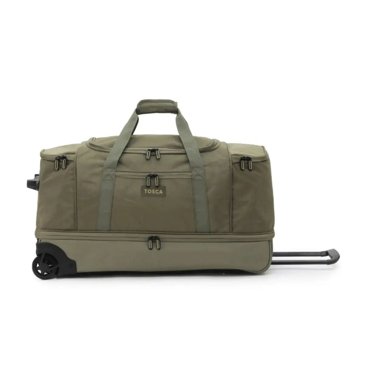 Tosca 70 cm Split Compartment Wheeled Duffle Bag - Khaki / Sand