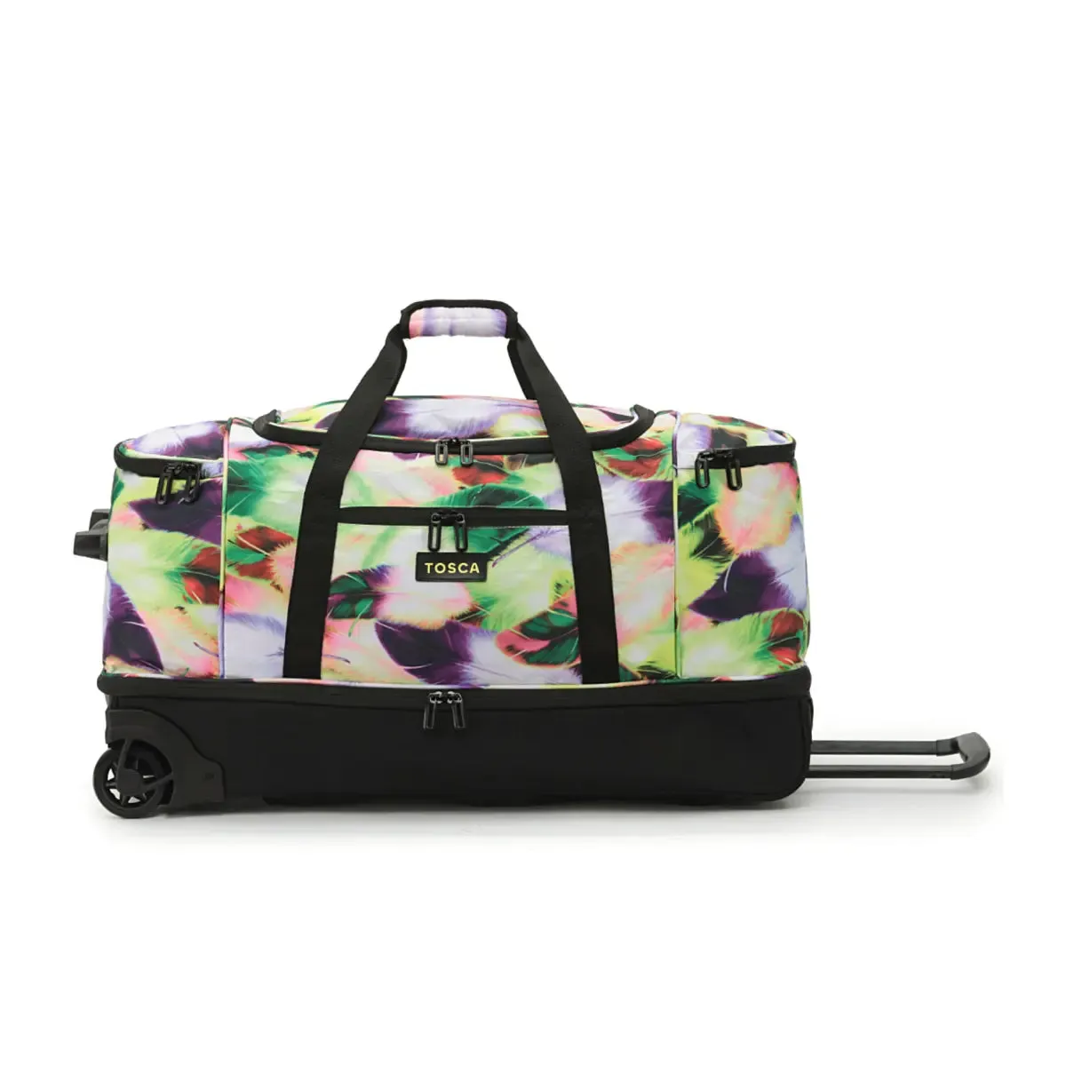 Tosca 70 cm Split Compartment Wheeled Duffle Bag - Yellow Feather