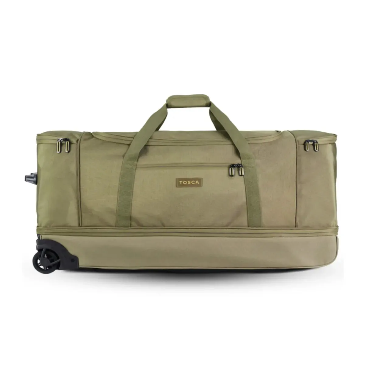 Tosca 85 cm Split Compartment Wheeled Duffle Bag - Khaki / Sand