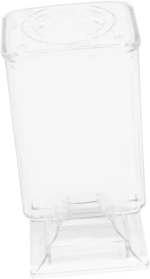 Transparent Cotton Pad Organizer Dual Compartment Storage Box for Makeup Remover Cotton Pads and Accessories Elegant Design for Vanity and Bathroom Use