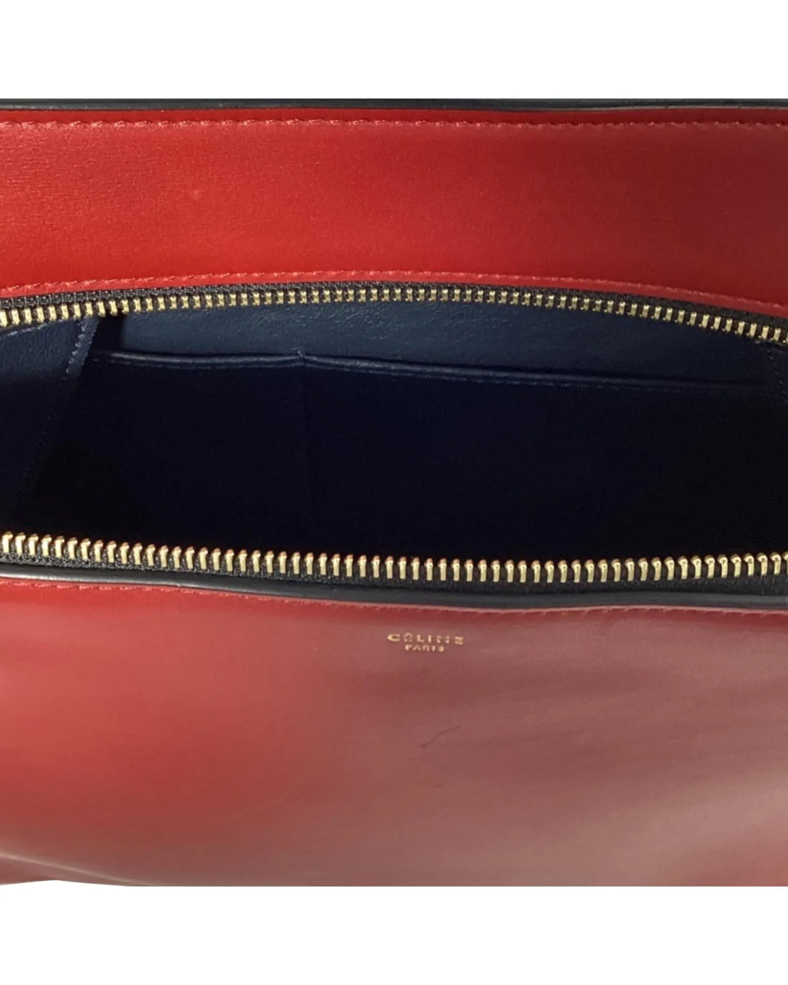 Trapeze Handbag Leather Zip