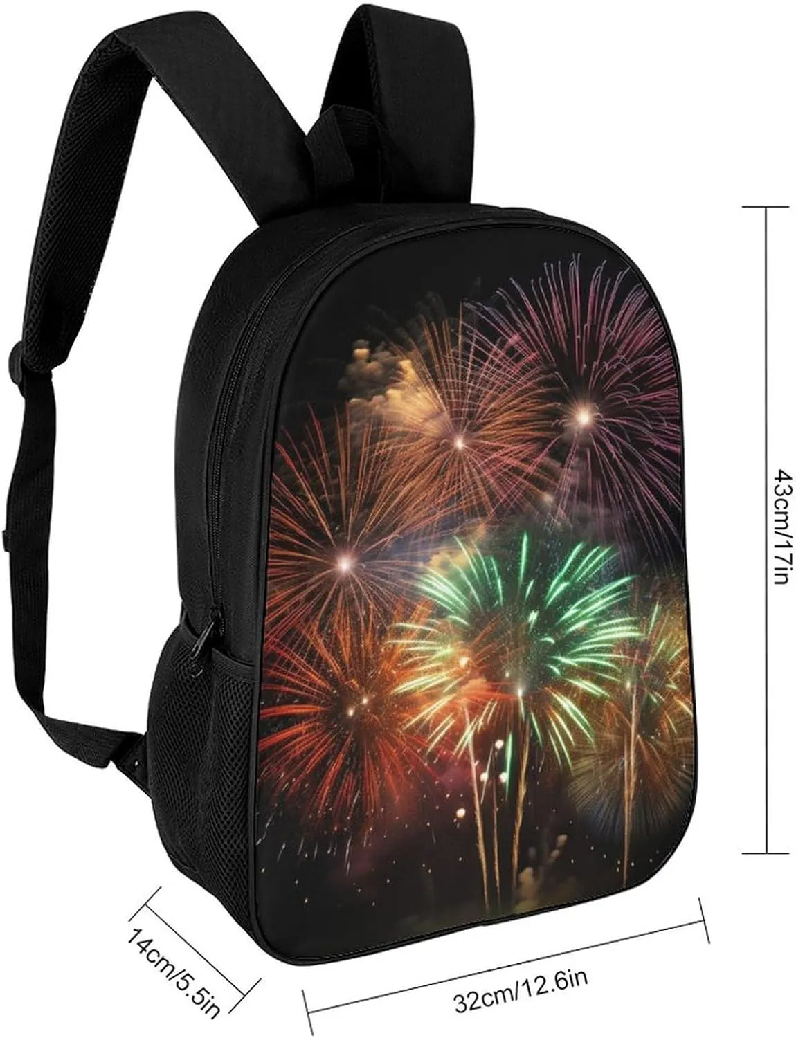 Travel Backpack for Men Women Daypack Splendid Fireworks Laptop Backpack Computer Bag Business Work Bag for Work, 17inch