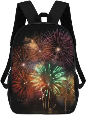 Travel Backpack for Men Women Daypack Splendid Fireworks Laptop Backpack Computer Bag Business Work Bag for Work, 17inch
