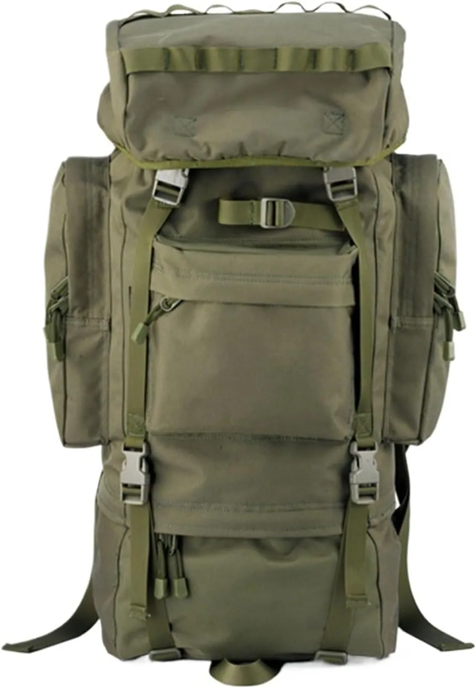 Travel Camping Backpack Hiking Bag Men Large Capacity Climbing Backpack Outdoor Sports 65L Bag(Ruins Green)