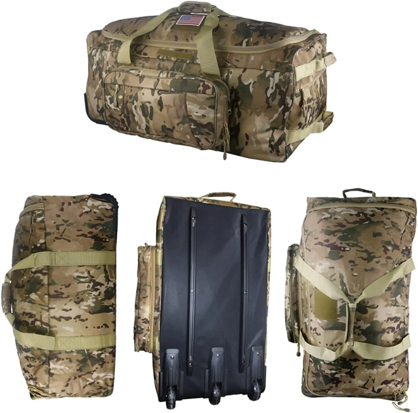 Travel Duffle Bag With Wheels Extra Large Rolling Duffel Bags for Tactical Military Deployment Camping
