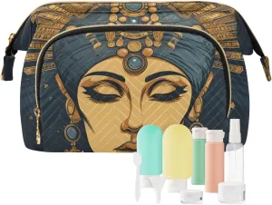 Travel Makeup Bag Egypt Woman Portrait Large Capacity Cosmetic Bags for Women