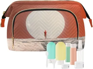 Travel Makeup Bag Sundown The Horizon Large Capacity Cosmetic Bags for Women