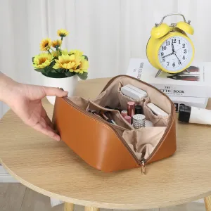 Travel Makeup Bag With Divider And Handle