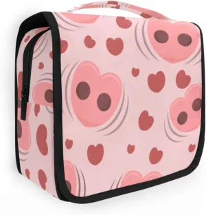 Travel Toiletry Bag Cosmetic Bag Pig Nose Love Portable Hanging Cosmetic Case Traveling With Leakproof Compartment Makeup Toiletries Cosmetic Organizer for Women Men