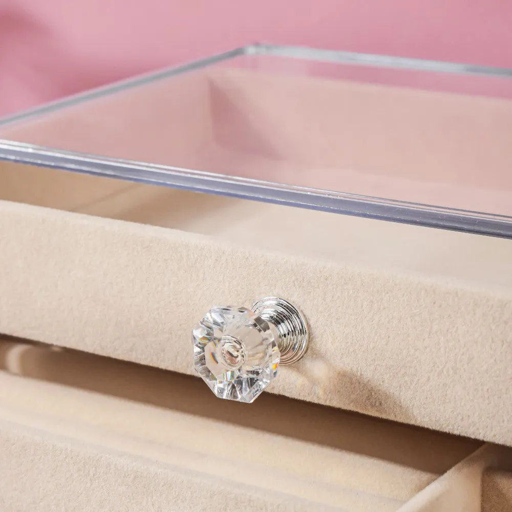 Triple Drawer Jewellery Organiser Cream