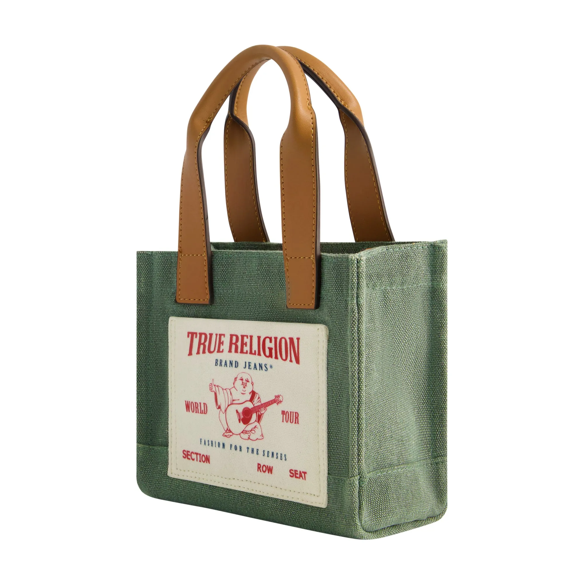 True Religion mini tote, sage