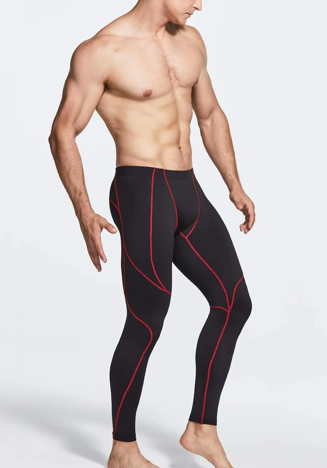 TSLA Men's Athletic Compression Pants, Thermal Wintergear Running Tights, Sports Leggings