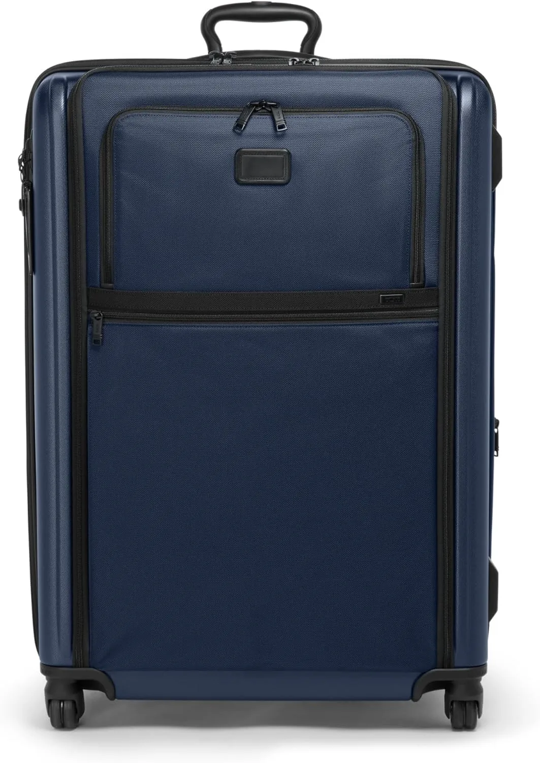 TUMI - Alpha Extended Trip Expandable 4-Wheeled Packing Case - Hybrid Softside and Hardside Checked Bag - Navy