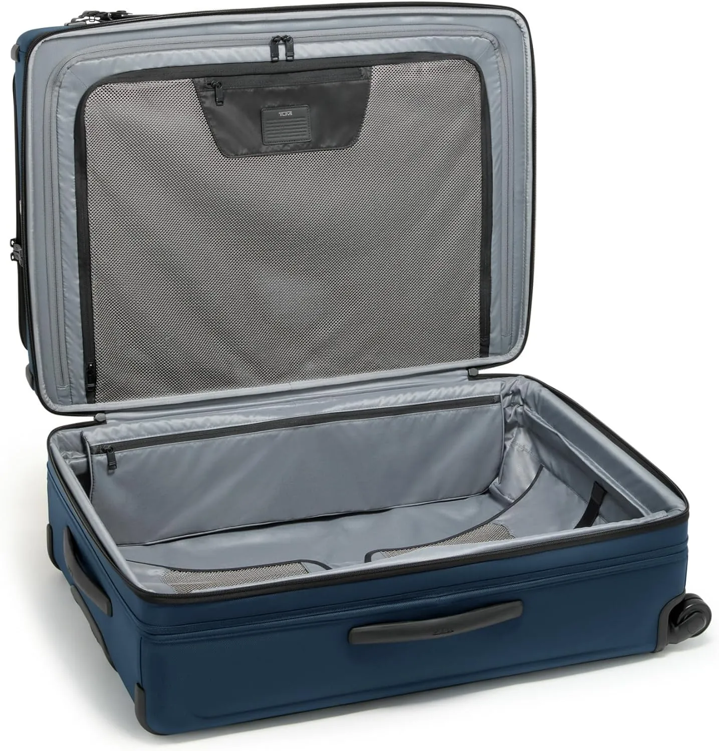 TUMI - Alpha Extended Trip Expandable 4-Wheeled Packing Case - Rolling Suitcase with Removable Garment Sleeve - Secure Luggage - Navy