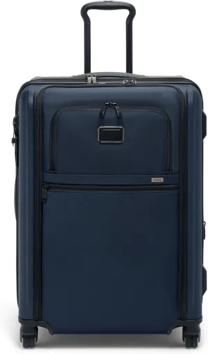 TUMI - Alpha Short Trip Expandable 4-Wheeled Packing Case - Hybrid Softside and Hardside Checked Bag - Navy