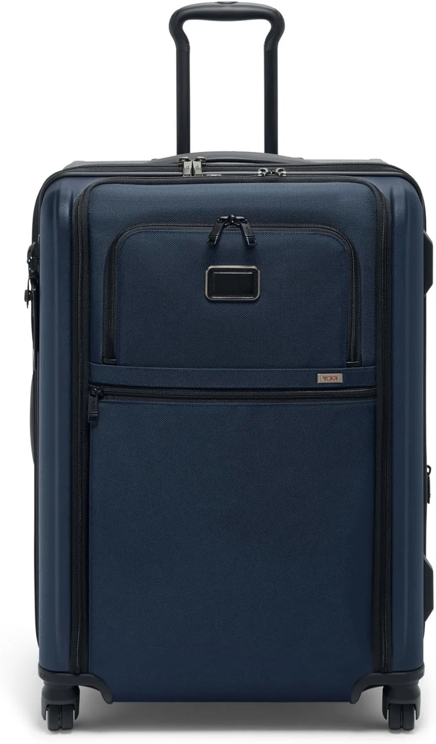 TUMI - Alpha Short Trip Expandable 4-Wheeled Packing Case - Hybrid Softside and Hardside Checked Bag - Navy