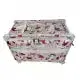 Tutto 1XL Sewing Machine Trolley Rose Gray with Pink Daisies Gray Frame