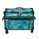 Tutto Sewing Machine Case On Wheels Extra Large 24in Aqua with Daisy