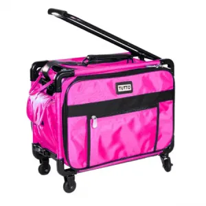 TuttoSewing Machine Case On Wheels Small 17in Pink