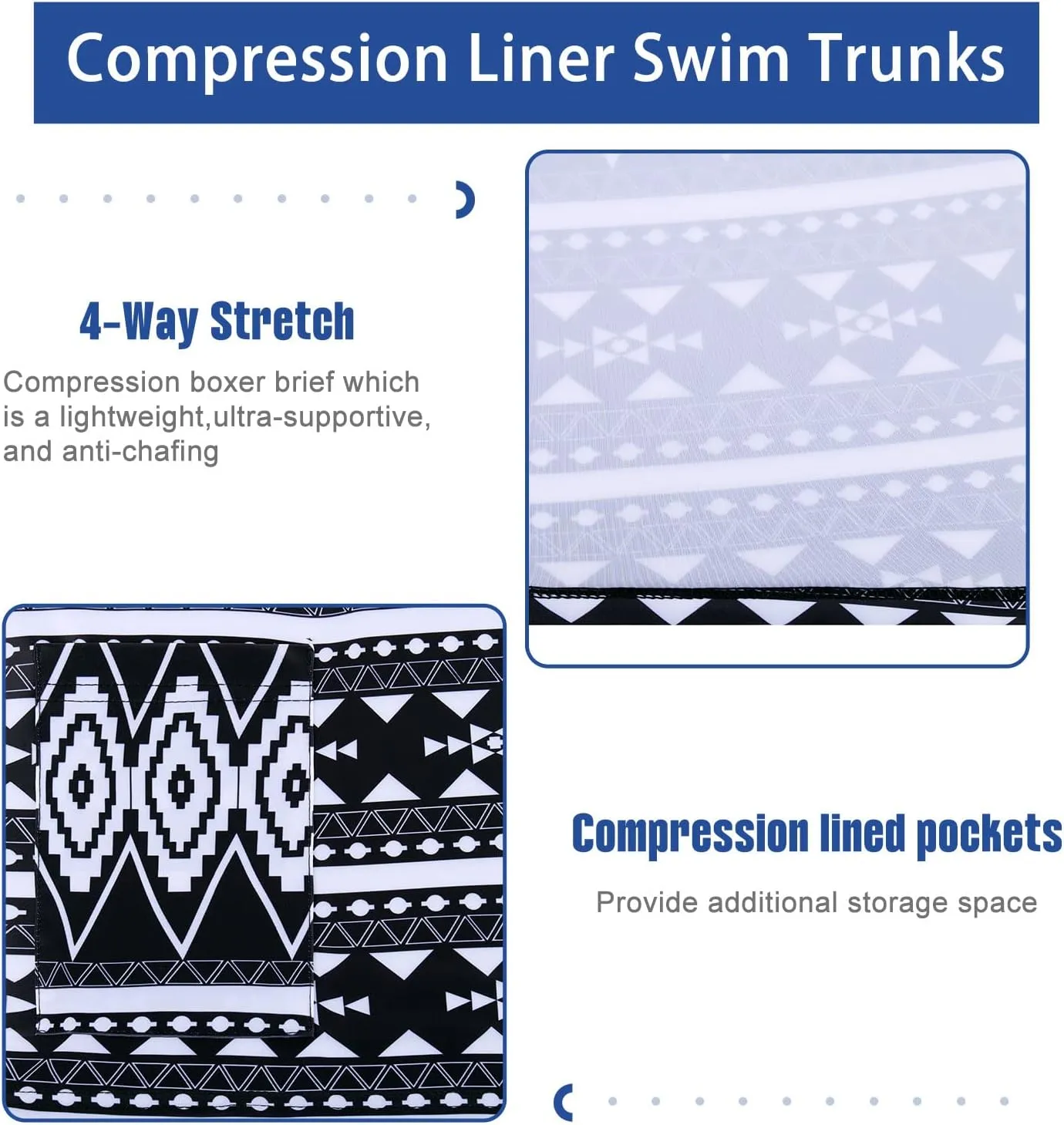 uideazone Mens Swim Trunks with Compression Liner Swimming Shorts 7 Inch Inseam Waterproof Quick Dry Beach Sport Shorts M-XXL