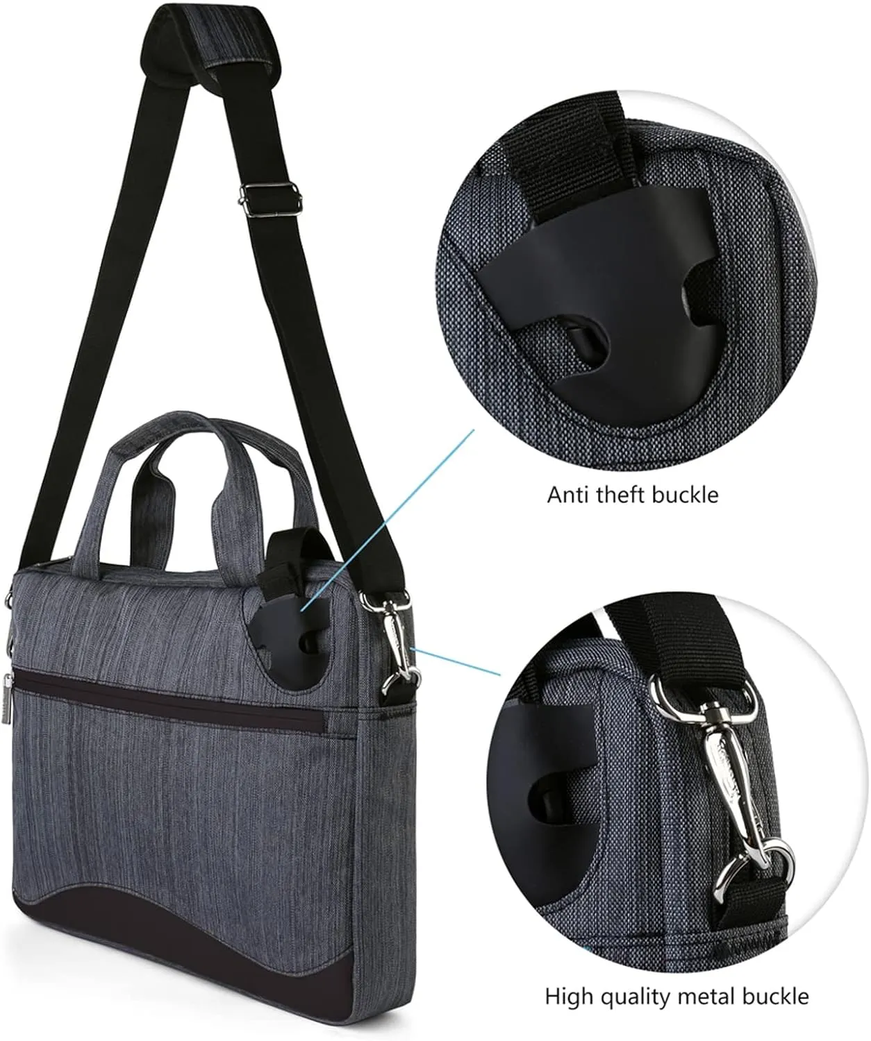 Ultralight Sleek 15" Laptop Charger Mouse File Holder Messenger Shoulder Bag for in HP Apple ASUS Dell Samsung Sony Laptops
