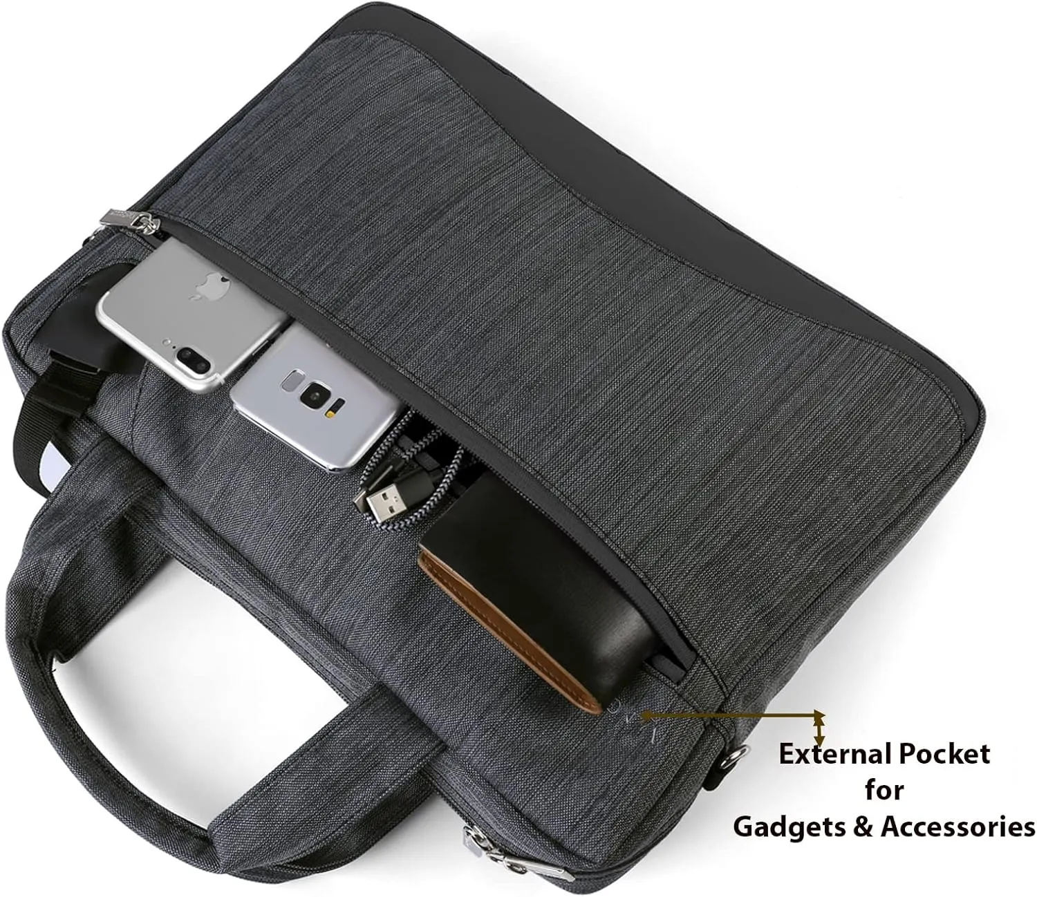 Ultralight Sleek 15" Laptop Charger Mouse File Holder Messenger Shoulder Bag for in HP Apple ASUS Dell Samsung Sony Laptops