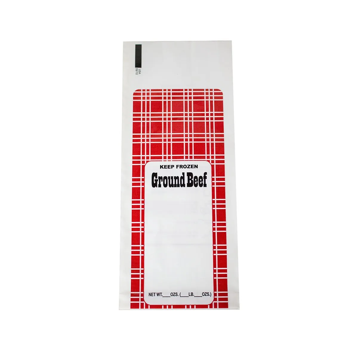 UltraSource 1 lb. Red Poly Meat Chub Bags, 1000 Pack, 2 mil Thick, Disposable, Extruded Plastic, Perfect for Ground Beef Storage