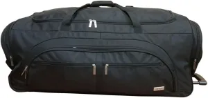 Unisex 36 Inch Poly Wheeled Duffle Bag, Black, OS